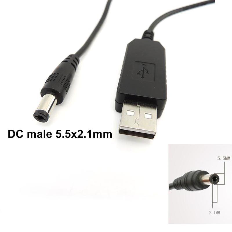 USB boost strømkabel DC 5V til 9V 8.4V 12V 12.6V 8pin hann 3.5mm 4.0x1.7mm jack Step UP Modul Konverter kontakt Adapter plugg