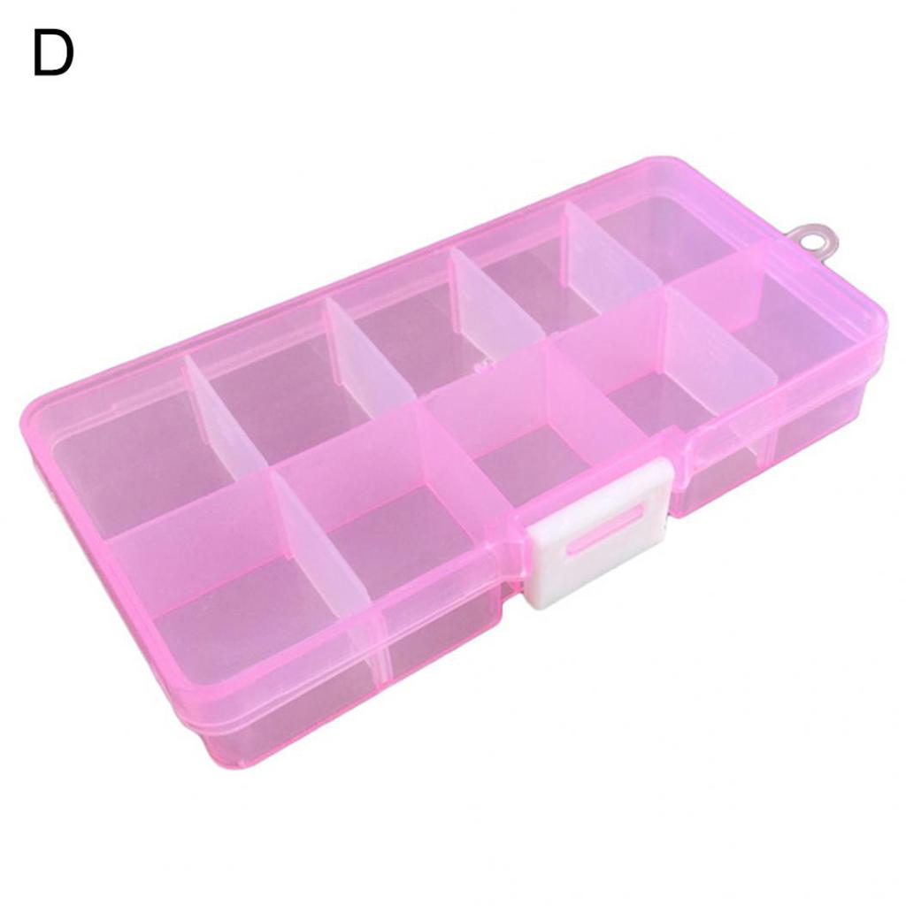 10 Grids Transparent Beads Screws Bit Parts Jewelry Holder Tool Case Storage Box