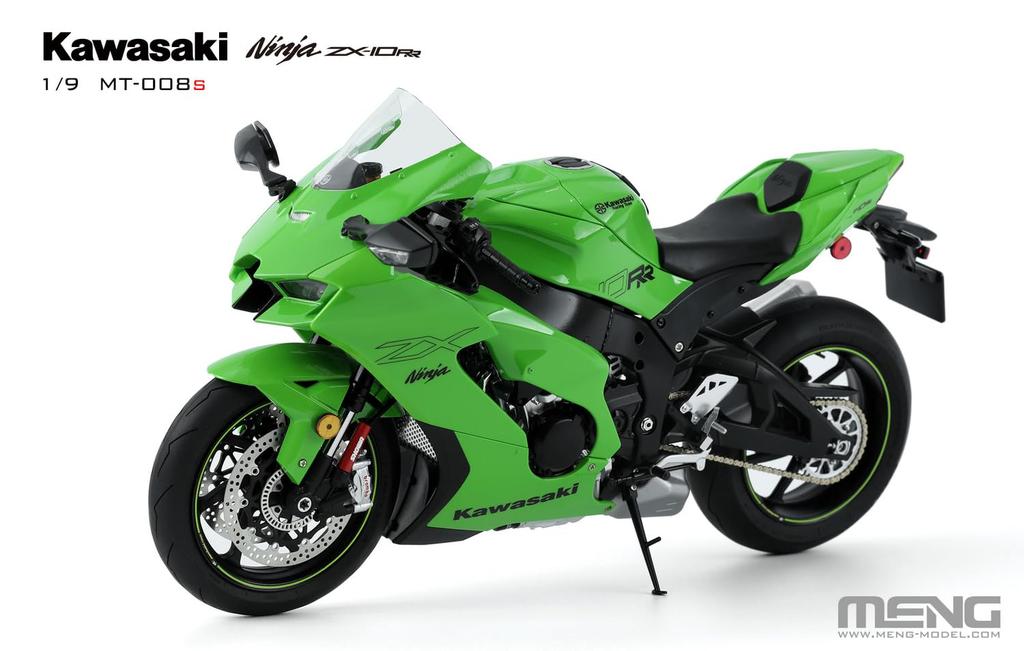 GSI Creos Monmodel Kawasaki Ninja Molded Plastic Model 1/9 ZX-10RR (Multicolor Version) MMT-008S (Motorcycle)