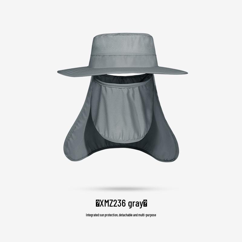 Unisex Summer Fishing Hat with Large Brim and Detachable Top