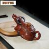350ml Antique Yixing Purple Clay Teapots Handmade Wealth Cattle Pot Raw Ore Red Mud Tea Maker Kettle With Filter Zisha Tea Set