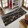 Black Marble Pattern Kitchen Mat Thickened Non Slip Durable Entrance Doormat Living Room Porch Home Decor Floor Rug 1PC