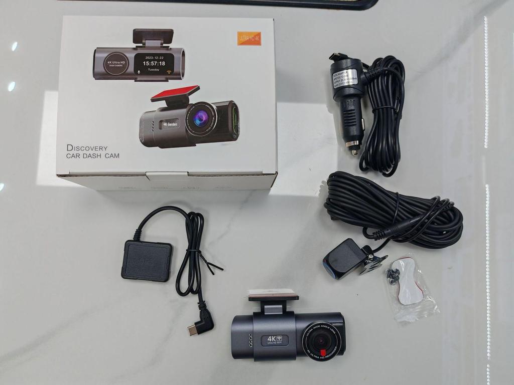 4K Dual Dashcam mit WLAN: HD-Aufnahme vorne/hinten & Verdeckte Installation