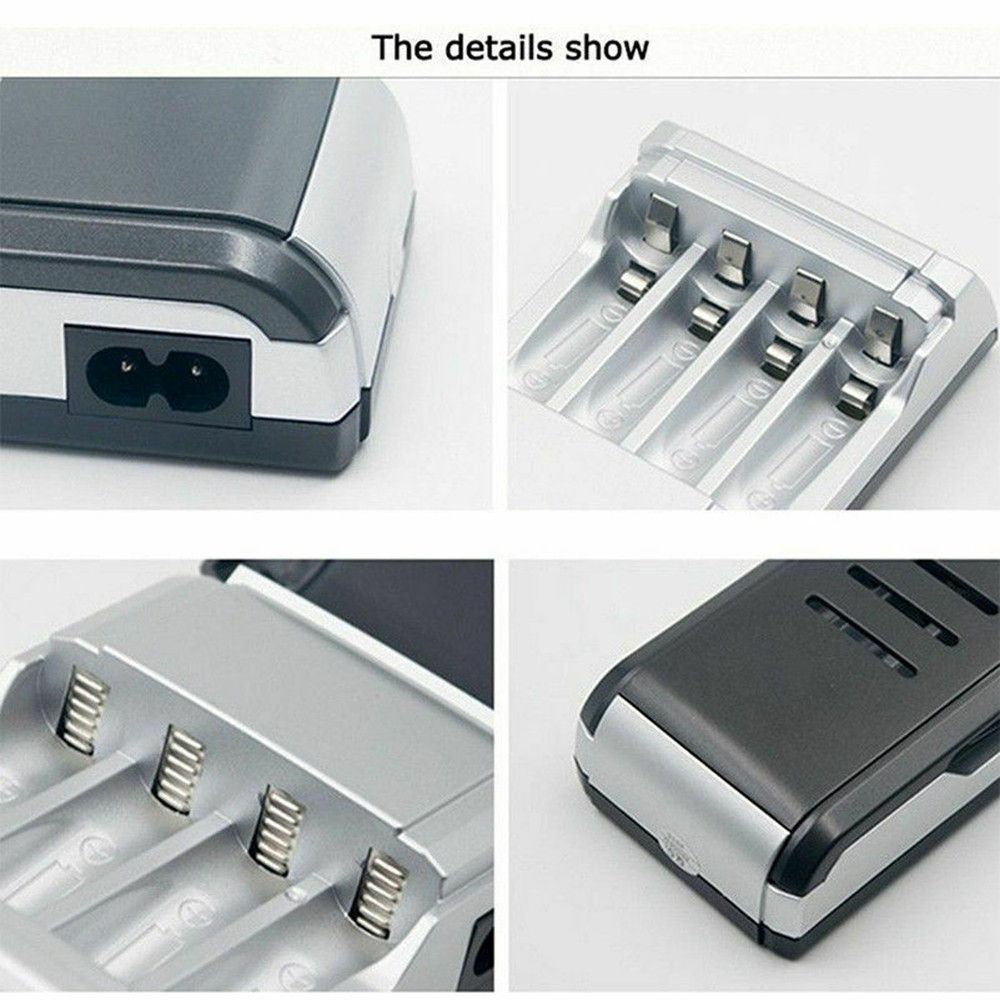 Durable Portable Rechargeable Fast Charging Dock Adapter Intelligent Battery Charger 4 Slot