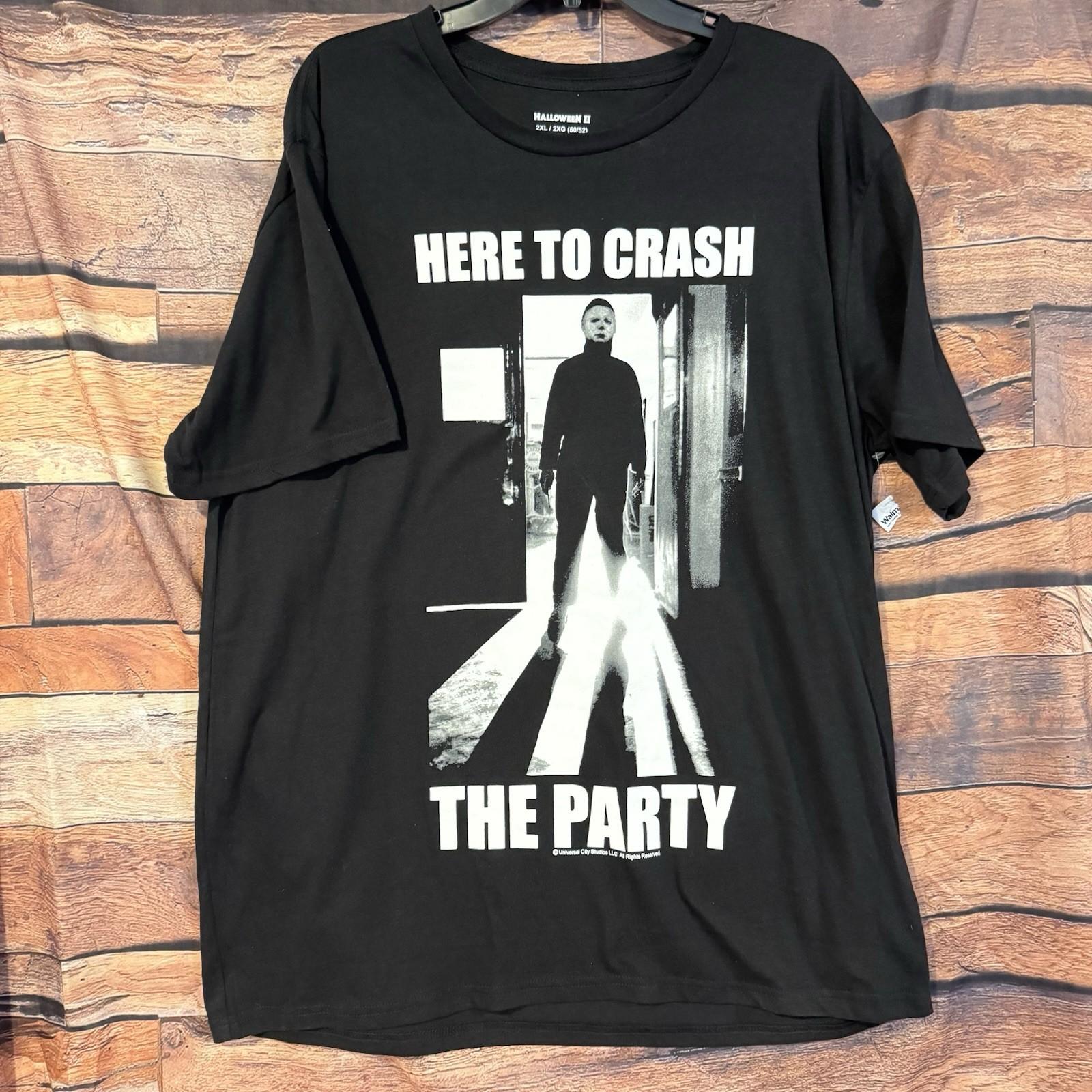 Halloween II 2XL Michael Myers Crash The Party Horror Movie The Shape Unisex T-Shirt M
