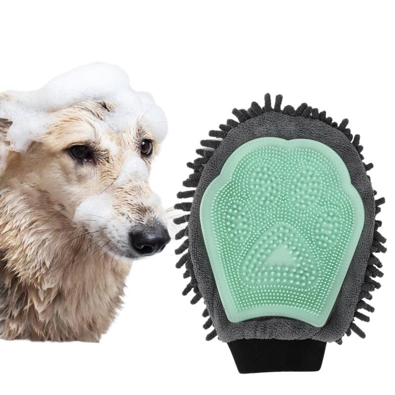Pet Bathing Gloves, Dog Double-Sided Cleaning & Massage Brush, Cat Grooming Massage Brush, Pet Supplies