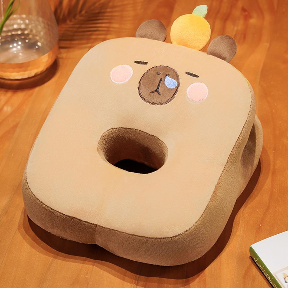 

Плюшевая и шелковистая на ощупь подушка-капибара для офисного сна, супермягкая подушка для шеи капибары, школа Style 1