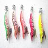 5 Pcs 13.5cm20g Wood Shrimp Squid Lures Bait Bass Hooks