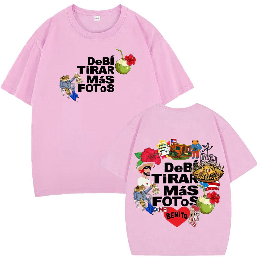 Rapper Bad Bunny Album Debi Tirar Mas Fotos DTMF Tour 2026 Merch T Shirts Men Women Fashion Hip Hop Tshirts Vintage Tshirt