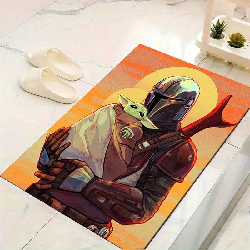 

1pc Disney Star wars Yoda Pattern Carpet Area Rug Non-slip Carpet Hand Washable Floor Mat Suitable For Living Room Bedroom Home Decor Room D 60cm by 90cm