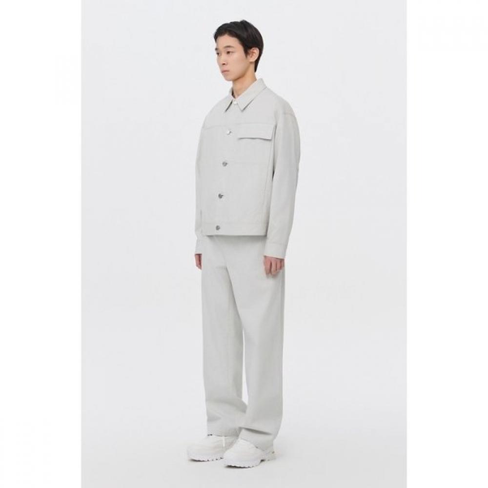 CuStomellow Men S Grey Dyed Cotton pantS C9pam26121gyl