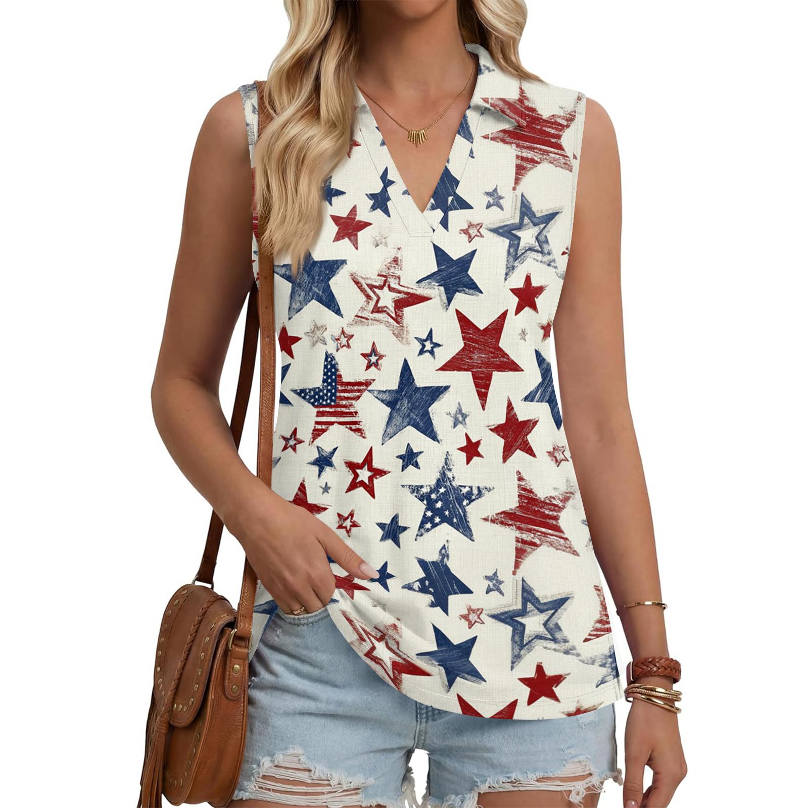 

Women s Fashion Casual Lapel Sleeveless Color Shirt Women s V-Neck Up Tops XL кавун червоний колір