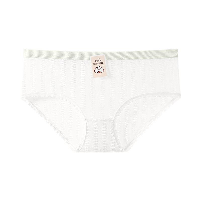 Girl Spring and Summer Simple Color Collision Pure Cotton 7A Antibacterial Breathable Skin Friendly Hip Briefs