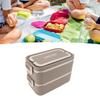 2 Tier Stackable   Box 304 Stainless Steel Insulated Lunch Containers Lkproof Compartment Portable Food Container for School