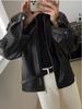 Men's Retro Motorcycle Leather Jacket - Casual, Trendy, Handsome PU Vest for Spring and Autumn in Black
