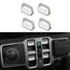 4X Sliver Window Lift Switch Button Trim For 2018+ Jeep Wrangler JL JT Interior