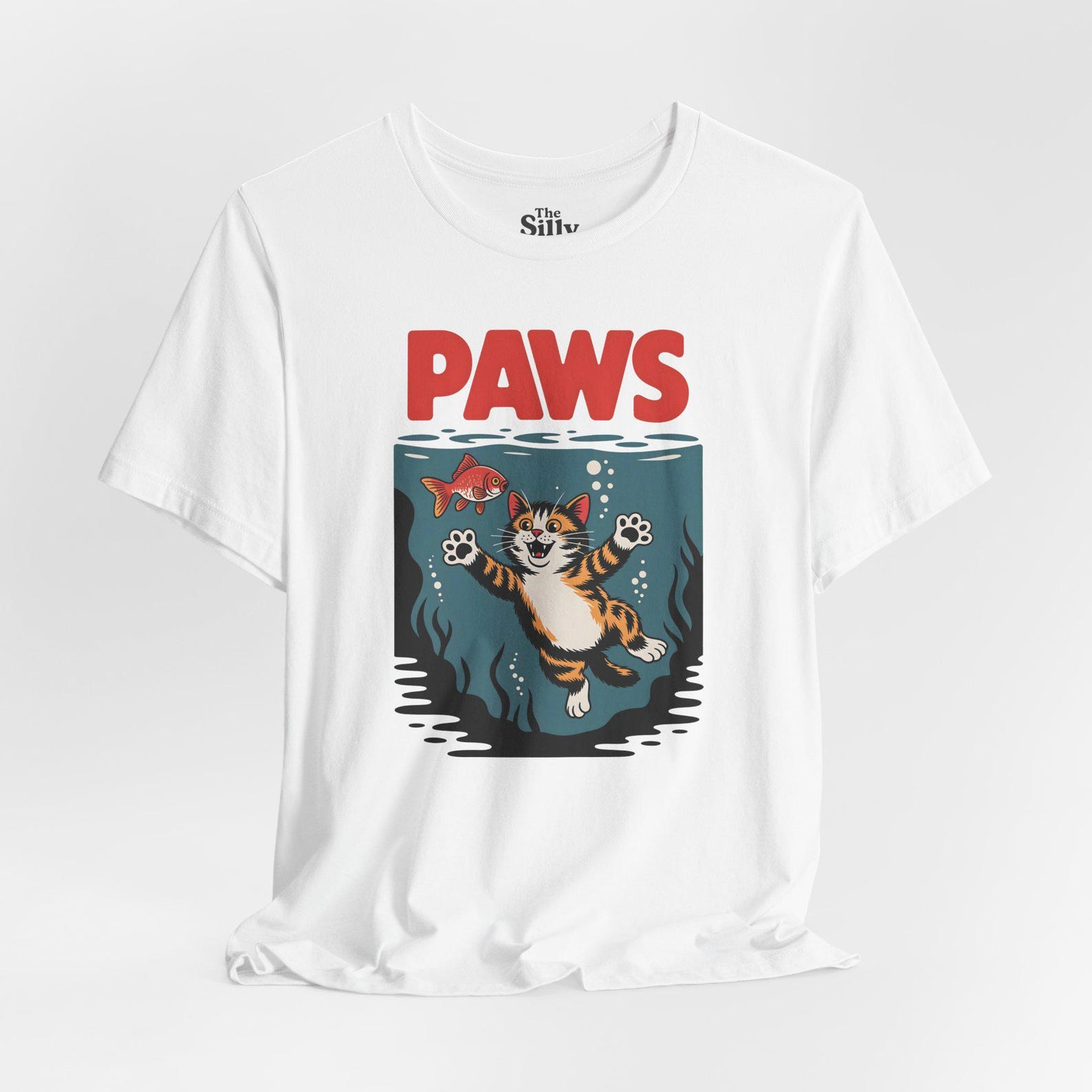 Funny Cat PAWS Movie Parody T-Shirt, Cat Lover Gift 2XL