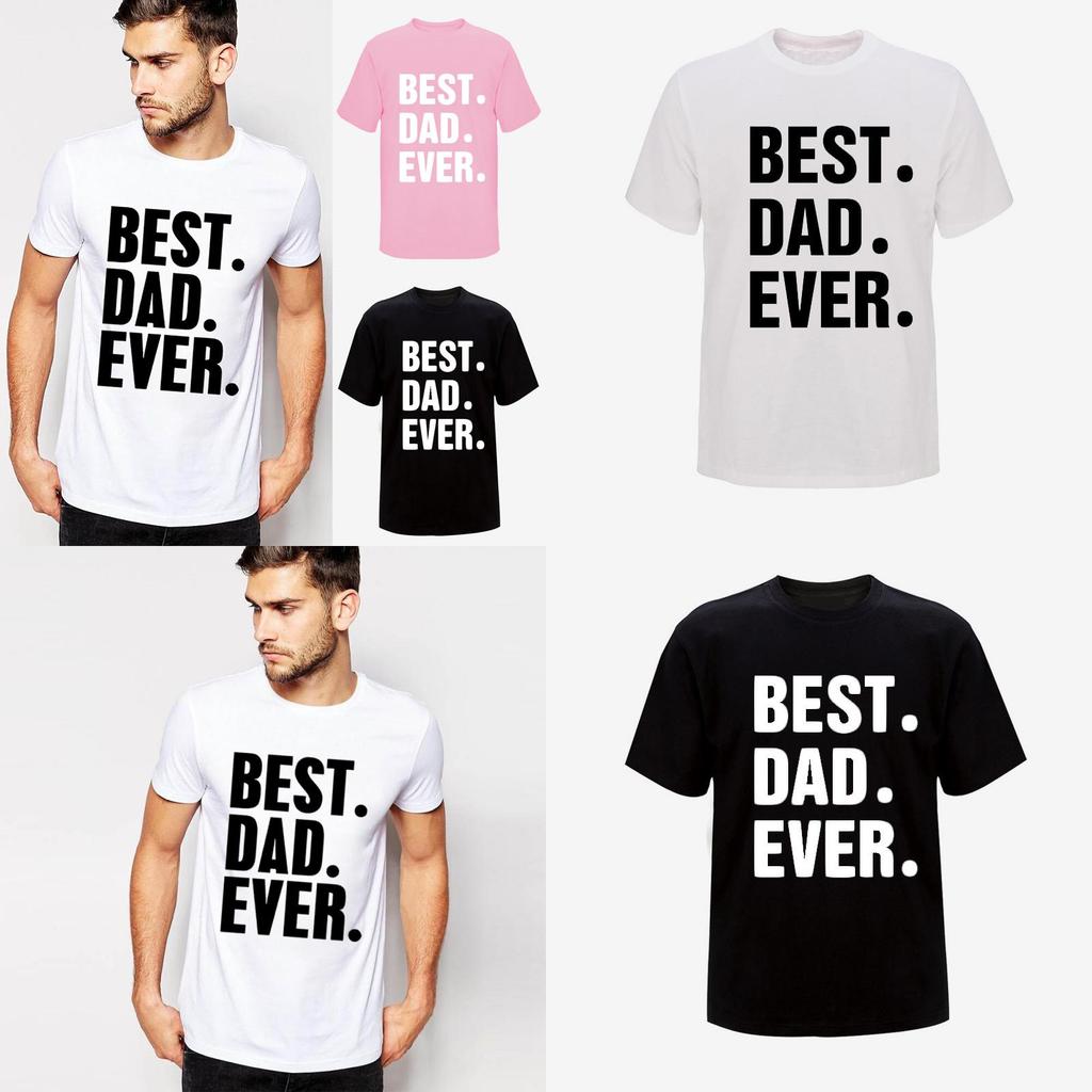 Dad Ever Best Printing Men Casual Tshirt Short Sleeve Summer Cotton Tee Tops