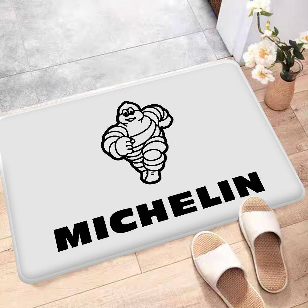 

M-Michelins Logo Bathroom Mat Anti-slip Absorb Water Long Strip Cushion Bedroon Mat Hotel Decor Mat 40x60 cm