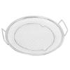 Stainless Steel Fruit Basket Double Handles Metal Mesh Drain Round Tray for Snacks Fruits Vegetables