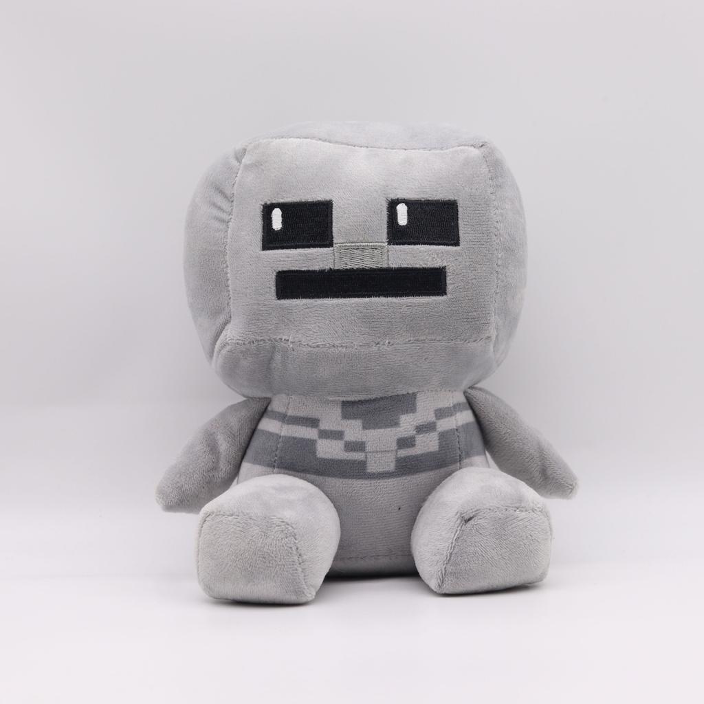 Pixel-Style Plush Toy Set – Block Character Stuffed Animals Mini Collection for Gaming Fans Kids Room Decor