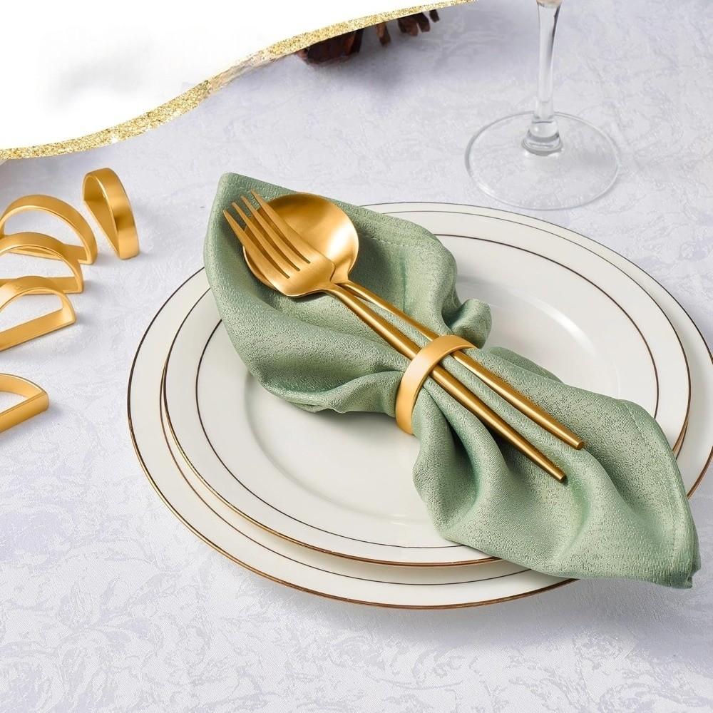 1/6/12 Stück Modern Minimalistisch Serviettenring Schnallen D-förmig Metall Serviettenhalter Weihnachten Thanksgiving Dinnig Tischdekoration