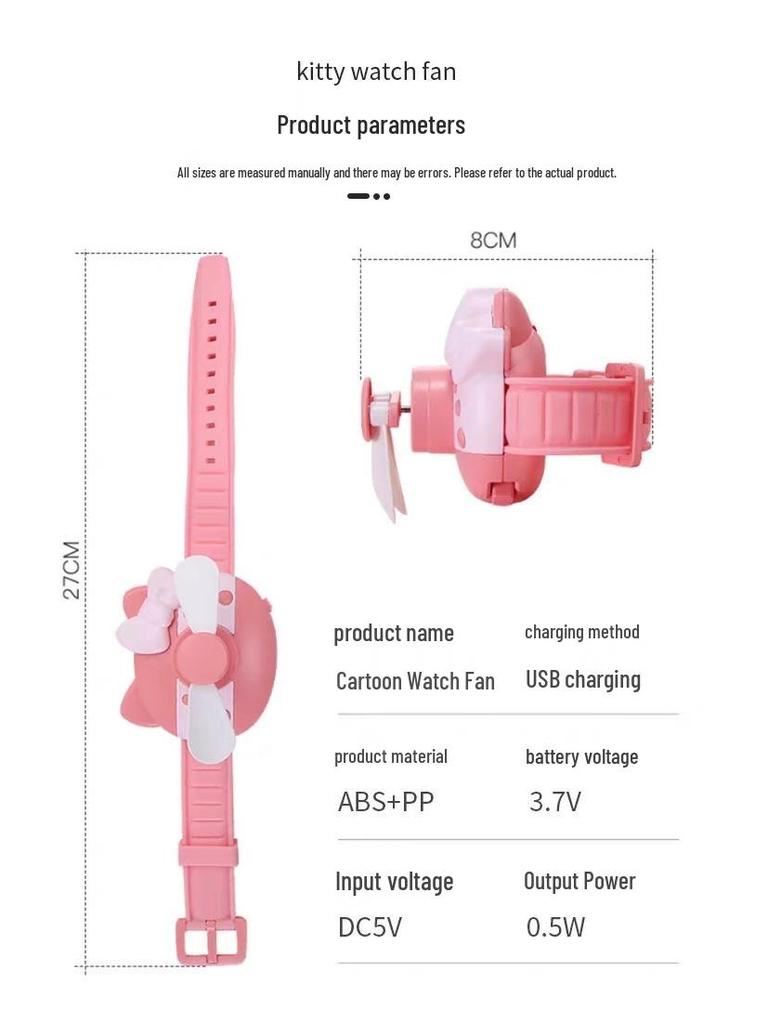 Mini Cartoon Kinder-Handgelenksventilator: Ultra-Leise, Handheld, Tragbare Kühlung für Studenten