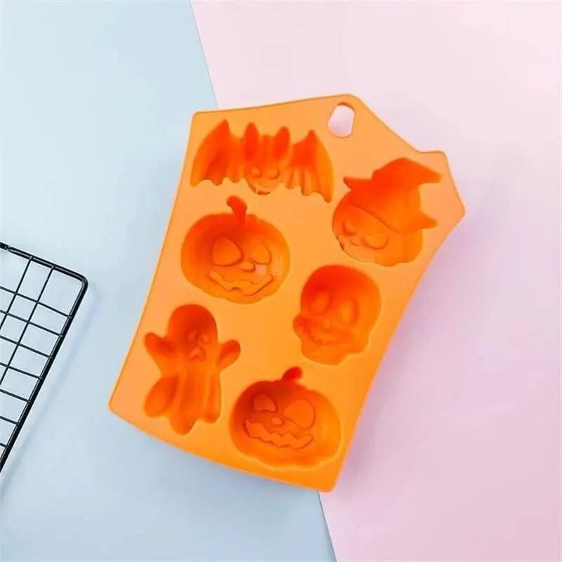 

1pc Halloween Scary Pumpkin Silicone Mold Practical Creative Silicone Pumpkin Cake Cookie Candle Mold Baking Tools Children Gift
