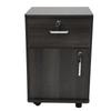 Mobile File Cabinet Multiple Drawers Sturdy Under Desk Rolling File Cabinet with Locks Wheels for Home Office Walnut