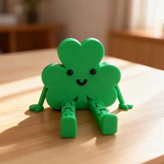 Лялька-прикраса Багатосуглобова Рухома Конструкція Лялька у Формі Конюшини Позадійна Фігурка Ляльки Щаслива Настільна Прикраса