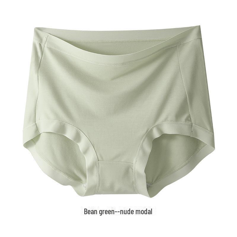 Women's High-Waist Nude Modal Cotton Antibacterial Seamless Briefs