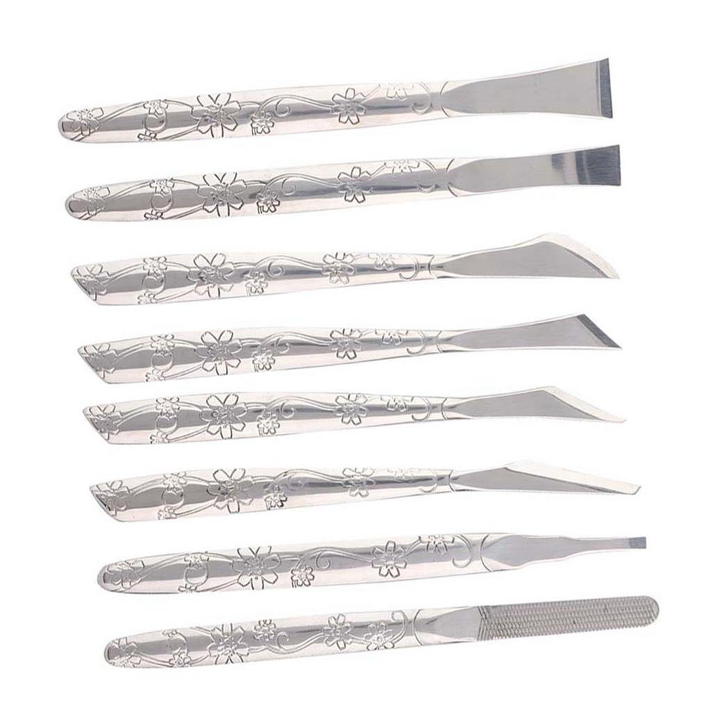8pcs Stainless Steel Foot File Dead Skin Horny Remover Foot Callus Shaver Pedicure Tool Set