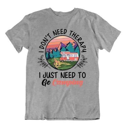 Camping Outside Trip T Shirt Tee Vintage Gift Cute Funny Outdoor Fresh Therapy