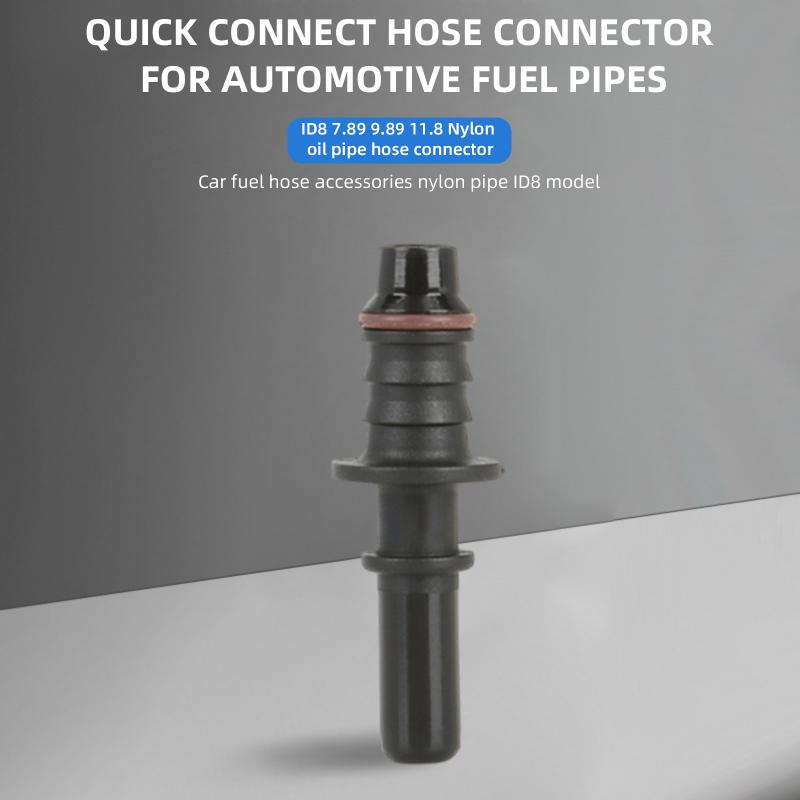 ID8 7.89 Car Fuel Line Coupler Hose Quick Connect Rubber Nylon Oil Line Pipe Adapter Disconnect Release Hose Connector