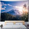 Mountain And River Impression Painting Tapestry Wall Hanging Psychedelic Hills Natural Scenery Witchcraft Hippie Home Decor