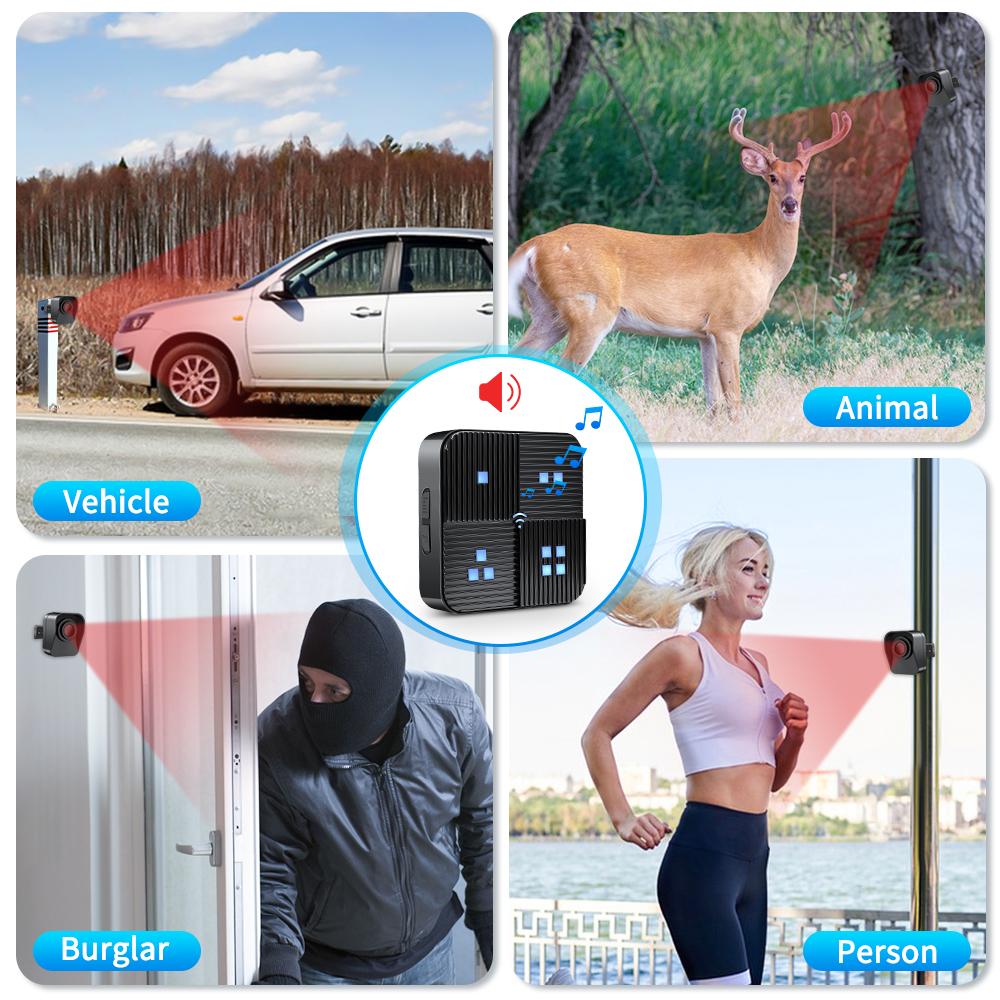 Wireless Driveway Alarm 800M Long Range PIR Motion Sensor Detector Indoor Garage Welcome Burglar Alarm Secure System