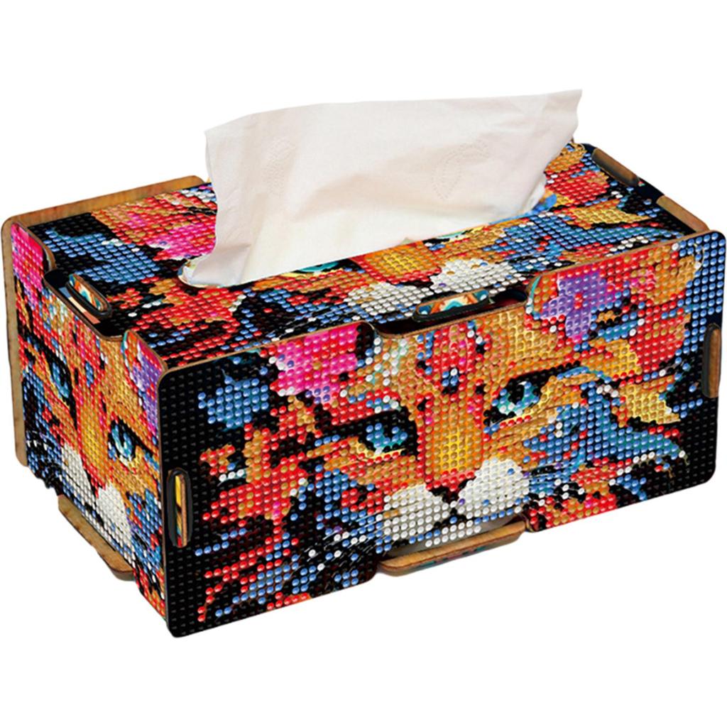 Diamond Painting Tissue Box Kits Diamond Art Tissue Box DIY Diamond Desk Decorative Tissue Box for Living Room Bedroom Bathroom