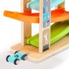 Mokkansha Hangbahn Holzauto Kreiselnder Regenbogen Looping Mini Baby Set mit 4 Holz Kindergarten Eintritt Fingerspitzen Trainingsspielzeug, Schieber, Hang, Hang,