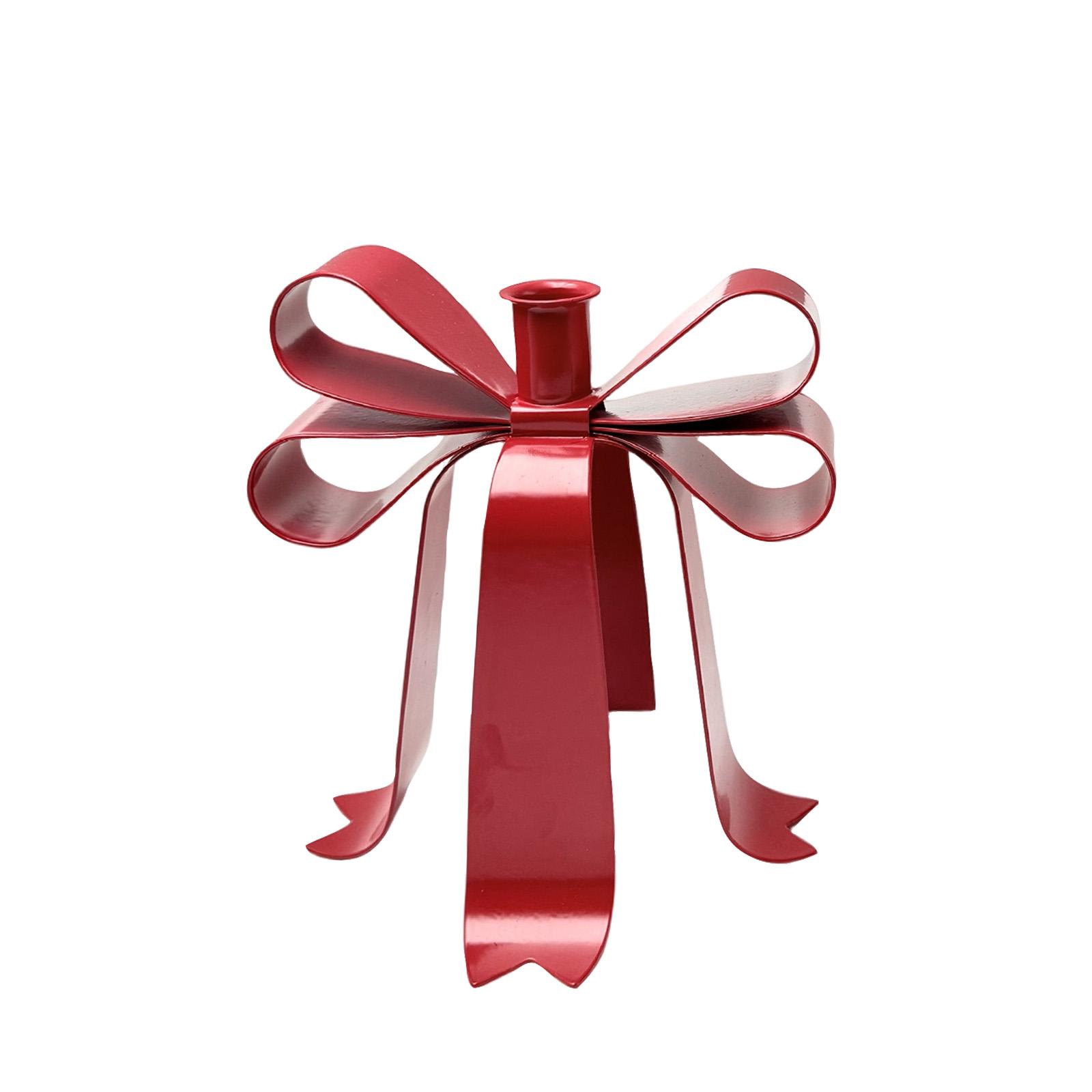 

Bow Candlestick Decoration, Christmas Candlestick, Valentine s Day Candlestick, Desktop Festival Decoration One Size красный