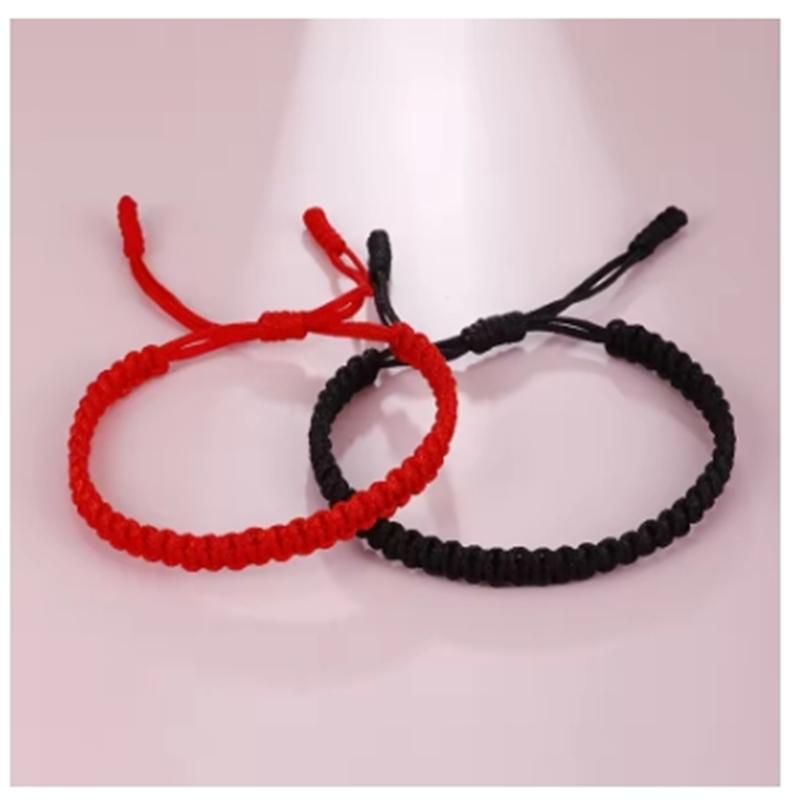 Handgefertigte Schnurbänder, Rot Schwarz Seil für Frauen Mädchen