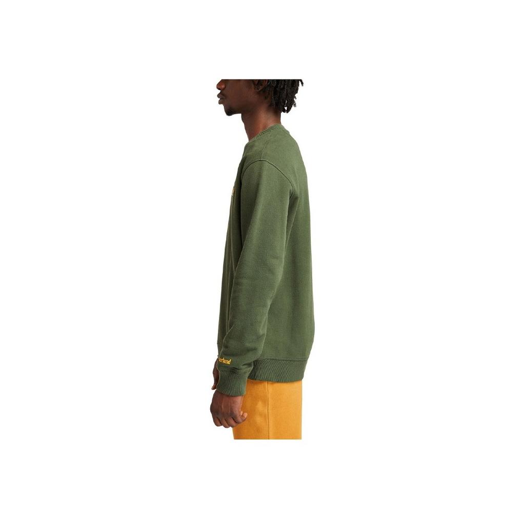 Timberland Martin Boots Embroidered Pullover Round Neck Sweatshirt Men sweatshirt Green A2DB6-U31