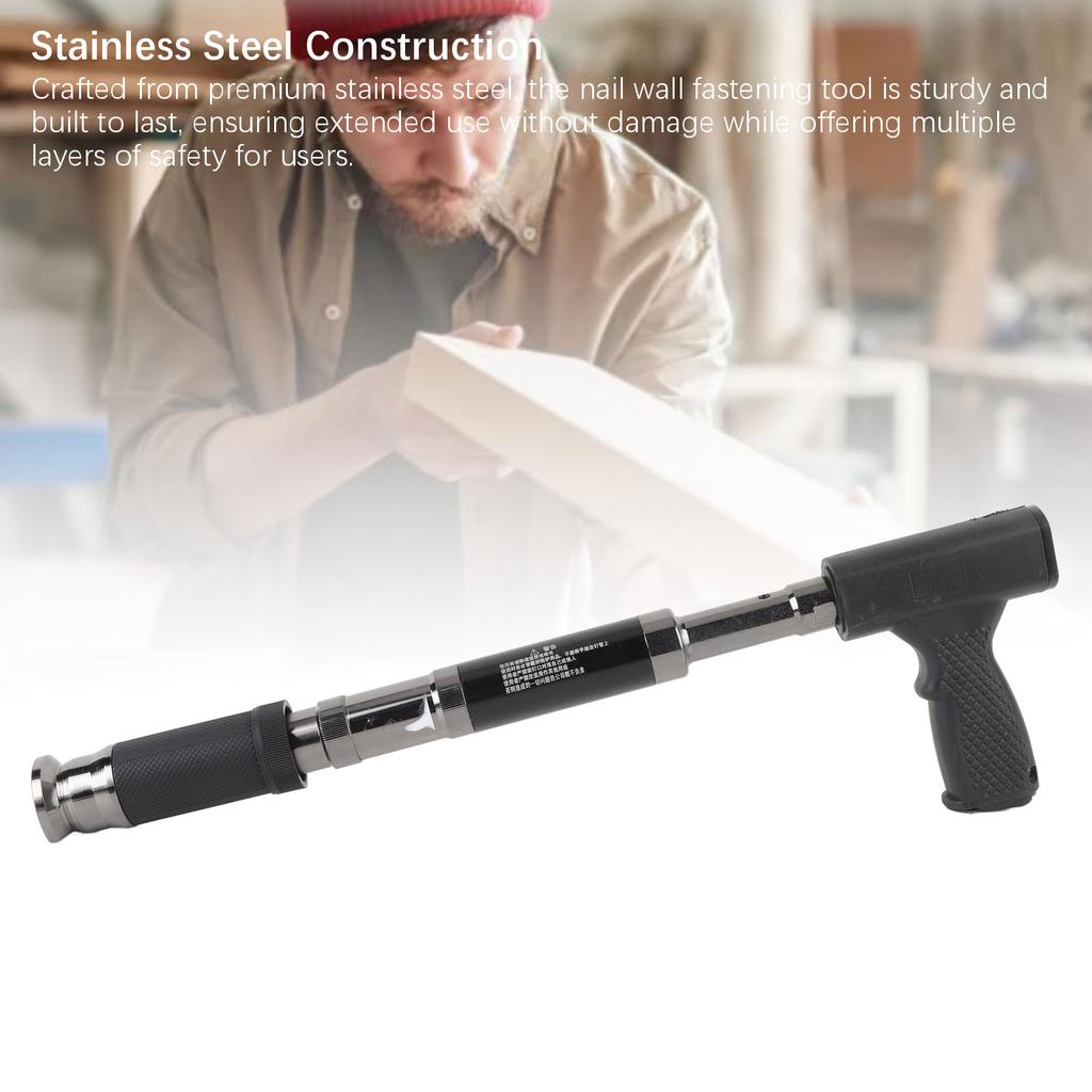 Nail Wall Fastening Tool Stainless Steel Noiseless Portable Concrete Mini Nailer Tool for Woodworking Household Decor