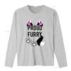 Streetwear Proud Furry Wolf Ear Paw Print Casual T Shirt Vintage Washed Homme Fashion Stretched Streetwear Designer Clothes