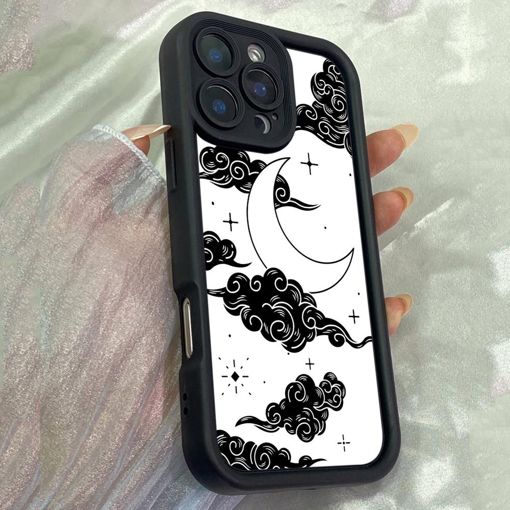 JT524 Sweet Moon for iPhone 17 16 15 14 13 12 11 Pro Max Samsung S26 S25 Ultra A17 A07 A56 A16 A15 A06 A35 A55 Xiaomi 15T Redmi 15c 14C Soft Case