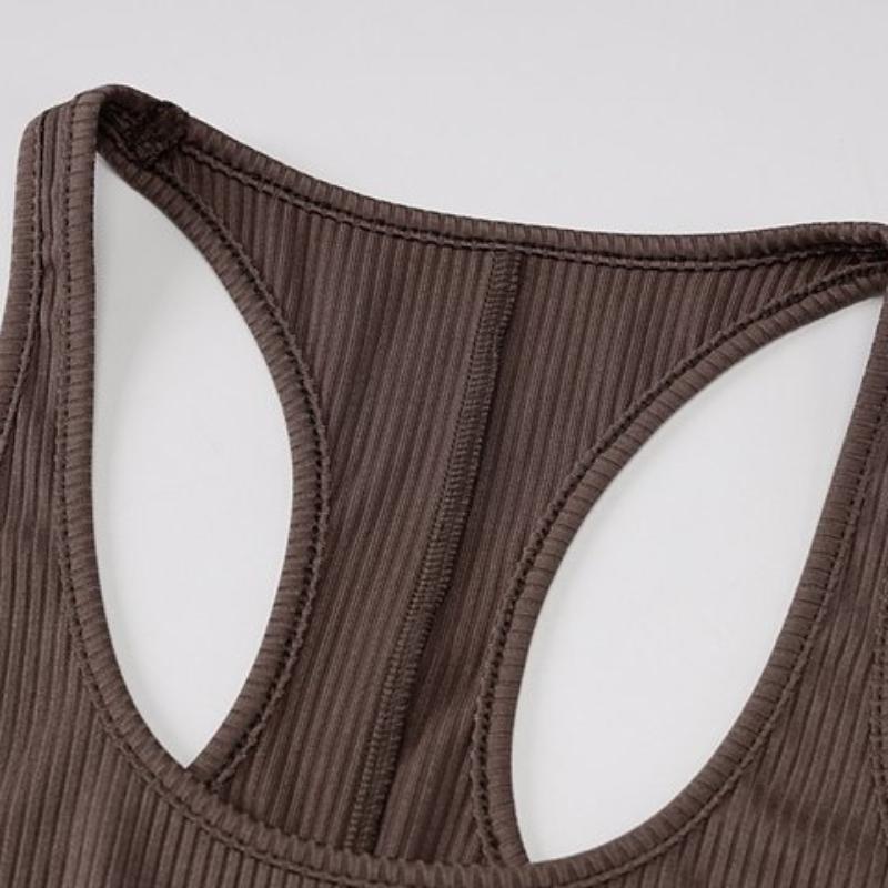 European and American Style Sleeveless Backless Waist Collection Solid Color High Waisted Fitness Exercise Yoga Jumpsuit Top