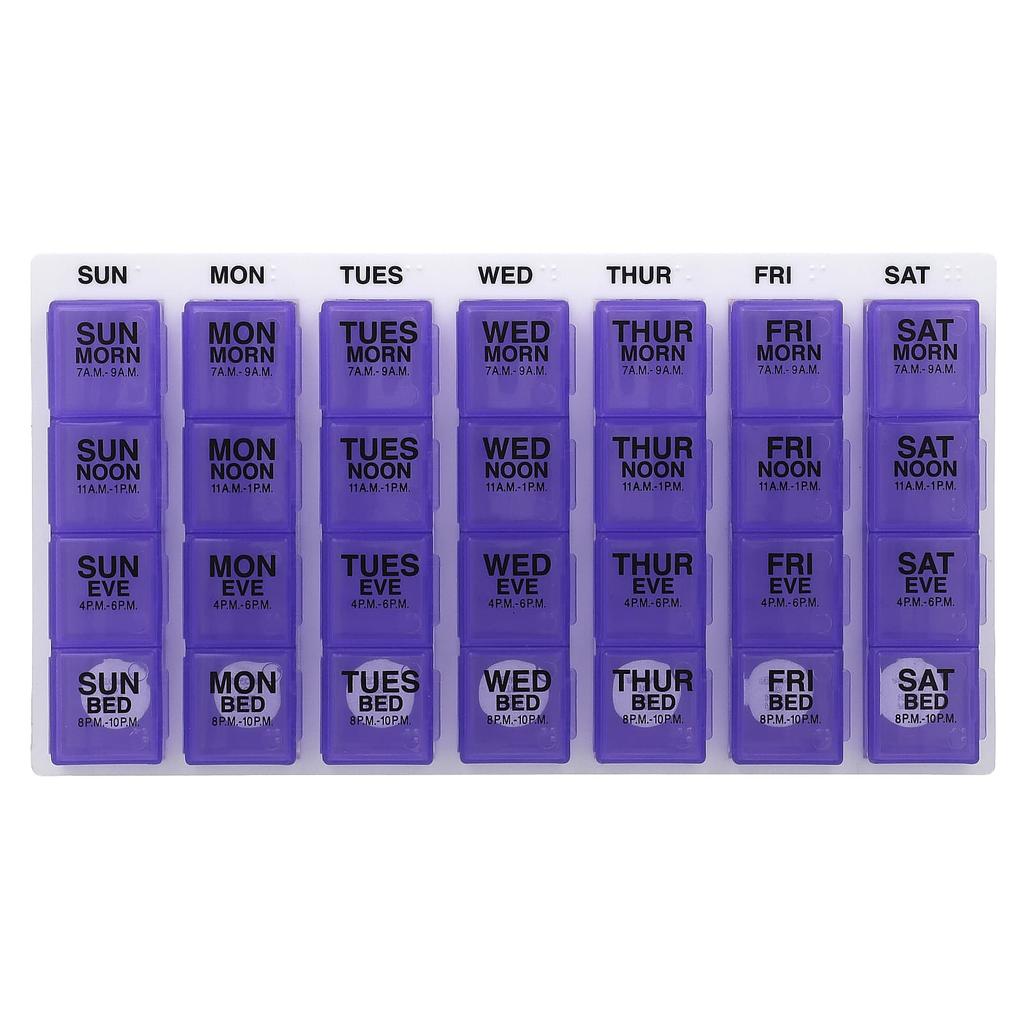 4X/Day Weekly Planner, Medtime Planner Included, Large, 1pc
