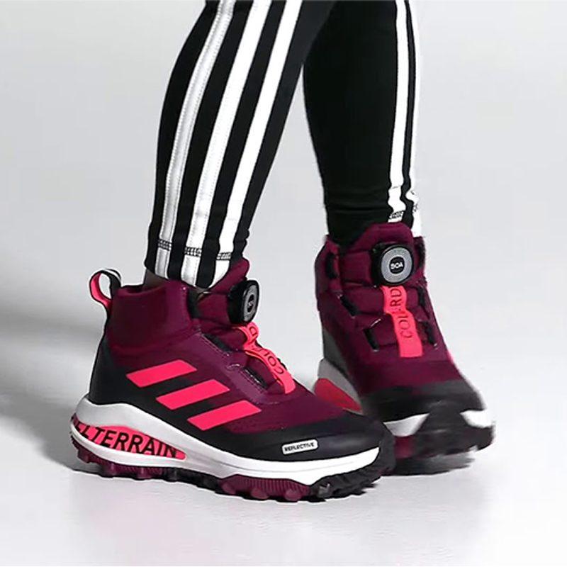 adidas Fortarun Boa Atr Btw K Antiscivolo Anti-calcio Stivali per Bambini Bambini Fucsia FV3487
