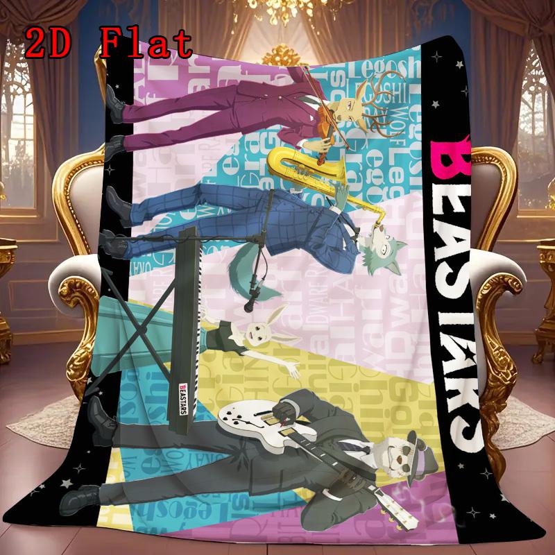 Beastars 2D Flat Pattern Flannel Blanket High quality All Seasons Warmth and Comfort Perfect for Christmas Gifts.PMT0914049