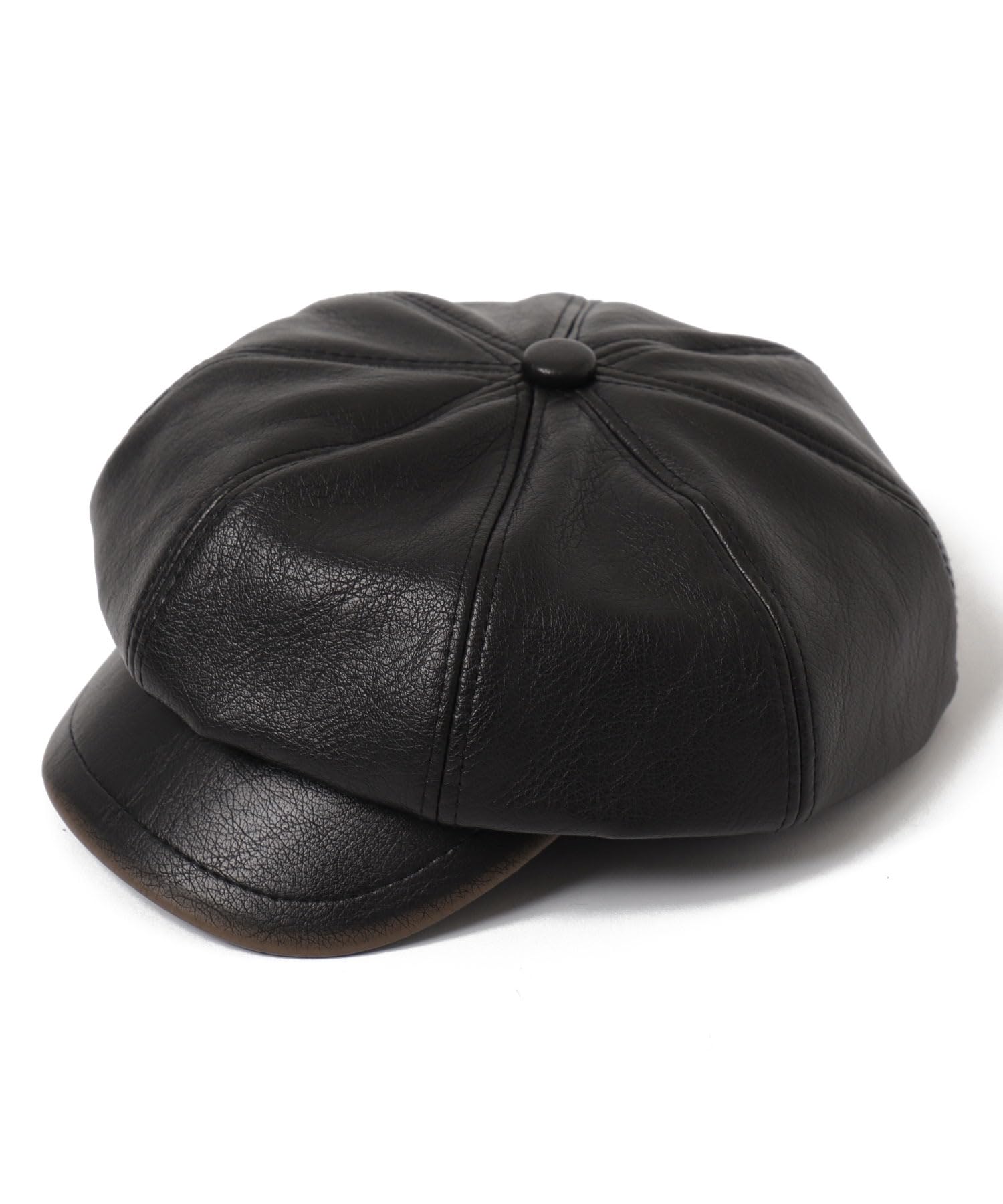 

WEGO Винтажная кепка газетчика из искусственной кожи, женская, размер F, черная, шляпа, подарок чёрный