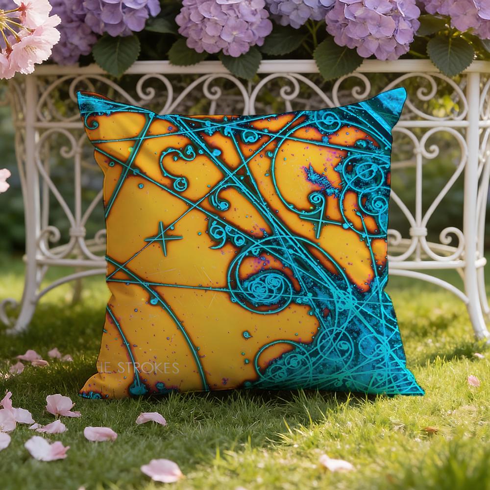 The S-Strokes Band Cushion Cover Home & Car Dual-Scene Pillow Cover: Reversible for Premium Comfort